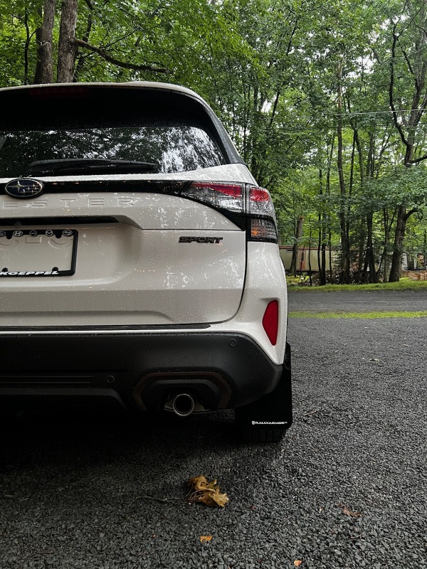 Subaru Forester Mud Flap Kit - Rally Armor - UR Blk Flap/Rd Logo - Black/Red Logo - `25-`27